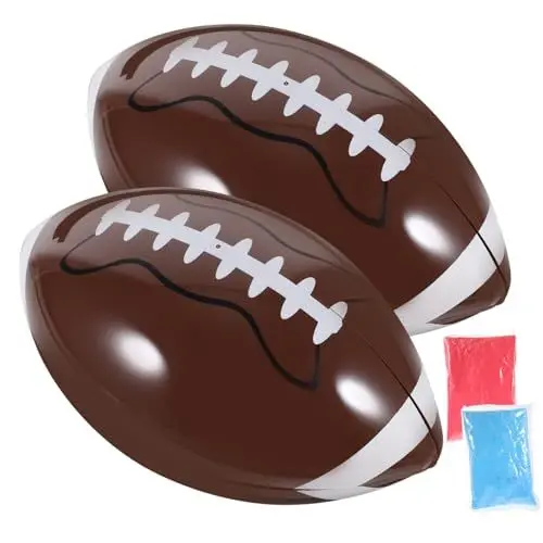 Produktbild: Cabilock 1 Satz Gender Reveal Rugby Ball Mit Puder Shower Geschlecht Enthüllen Party Deko Blau Für Kreative Feiern 2 Stück