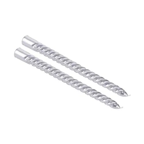 Produktbild: Cabilock 1 Satz Lange Paraffinkerzen Mit Herbstdekor Silberne Weihnachtskerzen Metallische Hochzeitskerzen