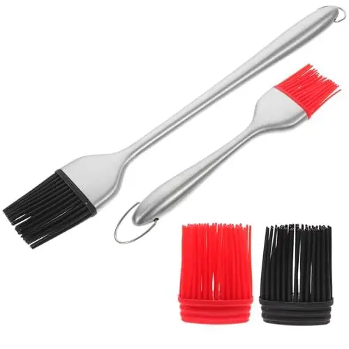 Produktbild: Cabilock Grillpinsel Für Grillsauce Pinsel-Set 4-teilig Backpinsel Aus Silikon Edelstahlgriff