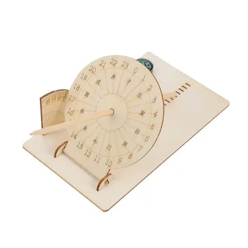 Produktbild: Cabilock 1 Satz Produktion Von Sonnenuhrentechnologie Kinder Rätsel 3D-Puzzle Lernspielzeug Für Kinder Holziges Spielzeug Lehrmittel Sonnenuhr Kinder Tylonal 3D-Uhr DIY-Kits DIY-Uhr Hölzern