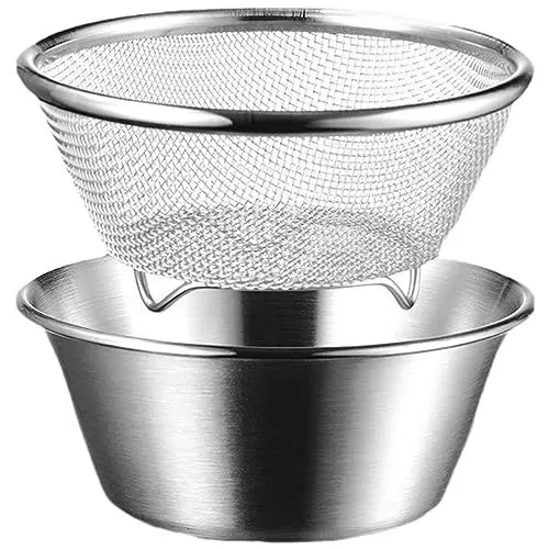 Produktbild: Cabilock 1 Satz Reissiebkorb Salatschüssel Mesh-sieb Blanchierkorb Feinmaschiges Sieb Küche Sieb Schale Reissiebe Siebset Aus Metall Passiersieb Schalen Obst Reinigungskorb Rostfreier Stahl
