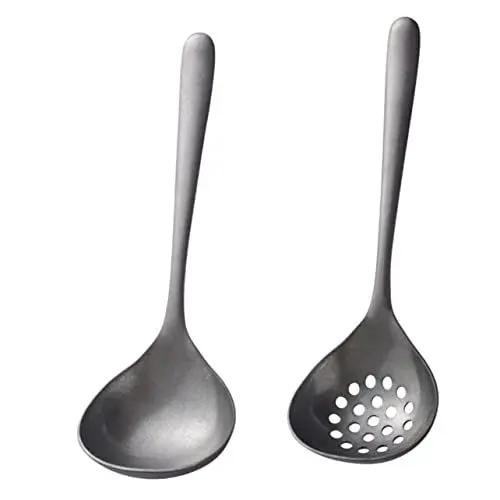 Produktbild: Cabilock 2er Set Suppenkellen Griffe Edelstahl Hot Pot Schöpfkelle Retro Vintage Design