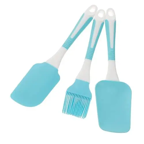Produktbild: Cabilock Backspatel-set – 3-teiliges Silikon-set Kuchen- Und Brotspatel Mini-spatel Ölpinsel Platzsparendes Design