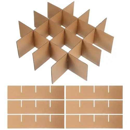 Produktbild: Cabilock 1 Satz Trennwände Glasverpackungssets Umzugskartons Karton-Umzugsset Geschirrverpackungskartons Wellpappe Für Küchengeschirr Weinglaswaren Karton (12 Kartons)