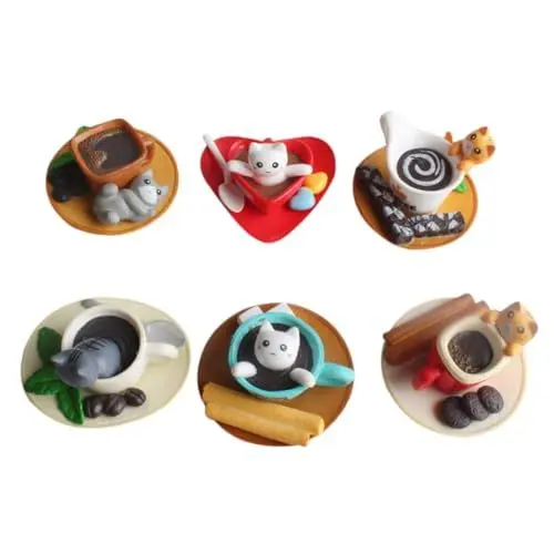 Produktbild: Cabilock Magnetische Kühlschrankaufkleber Aus Kunstharz 6 Stück Katzenformen Kreatives Cartoon-Design Für Zuhause