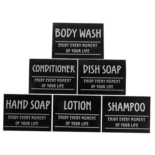 Produktbild: Cabilock Shampoo-unterflaschenaufkleber Minimalistisches Design Selbstklebende Etiketten Zum Sortieren Von Shampoo-gelen Im Badezimmer