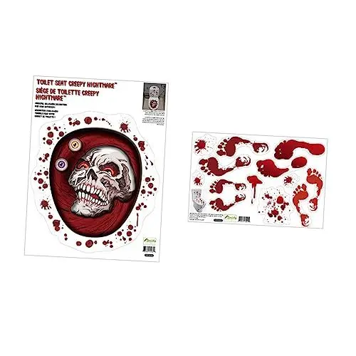 Produktbild: Cabilock Toilettensitz Aufkleber Pvc Dicker Blutige Halloween Badezimmer Aufkleber Set