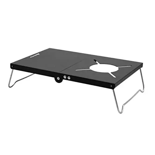 Produktbild: Cabilock 1 Stück Faltbarer Picknicktisch Outdoor Bratpfanne Grill Mini Klapptisch Tragbarer BBQ Grill Tragbarer Campingtisch Holzkohle BBQ Aluminiumlegierung Grilltisch Aluminiumlegierung