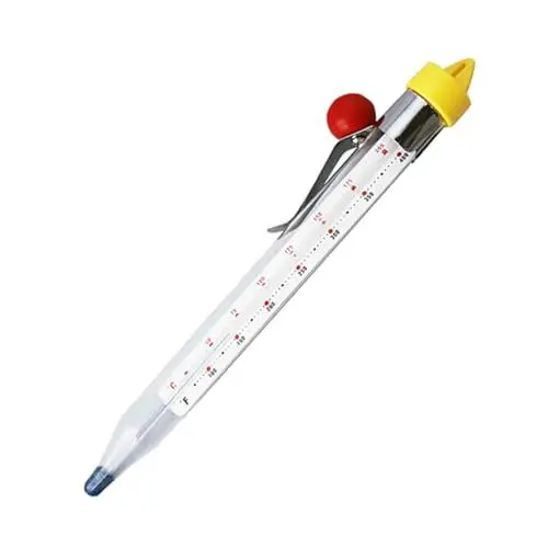 Produktbild: Cabilock 1 Stück Süßigkeiten Thermometer Backthermometer Küchenzubehör Küchenthermometer Glasthermometer Lebensmittelthermometer Kochthermometer Mehrzweck Thermometer Sicheres