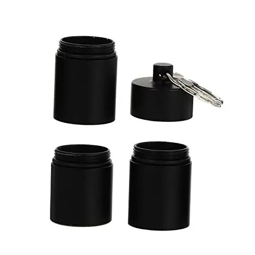 Produktbild: Cabilock 1stk Fläschchen Aus Aluminiumlegierung Mini-tablettenhalter Schlüsselanhänger Pillenhalter Kofferbehälter Für Geldbörse Tragbarer Mini-organizer Sortiermaschine Reisen Lagerung
