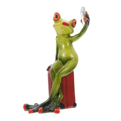 Produktbild: Cabilock 1pc Harz Handwerk Frosch Statue Wohnzimmer Decor Einzigartige Harz Handwerk Schmuck Für Und Fotografie