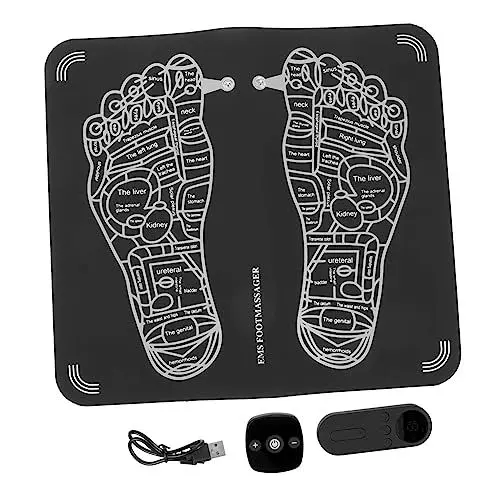 Produktbild: Cabilock 1stk Fußmassagegerät Faltbare Fußmassagematte Füße Steinmatte Fußzirkulationsmassagegerät Usb-fußmassagematte Fußsteinmatte Klappbare Beine Vibrationsplatte Fußmuskel Pu Falten