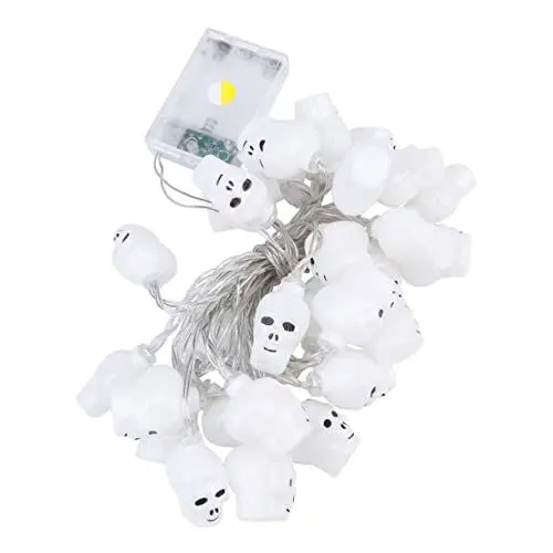 Produktbild: Cabilock 1stk Halloween Led Retro Schädel Lichterkette Draussen Halloween-hängelichter Halloween-led-schädellicht -hängeleuchten Halloween-dekorationen Im Freien Plastik Weiß