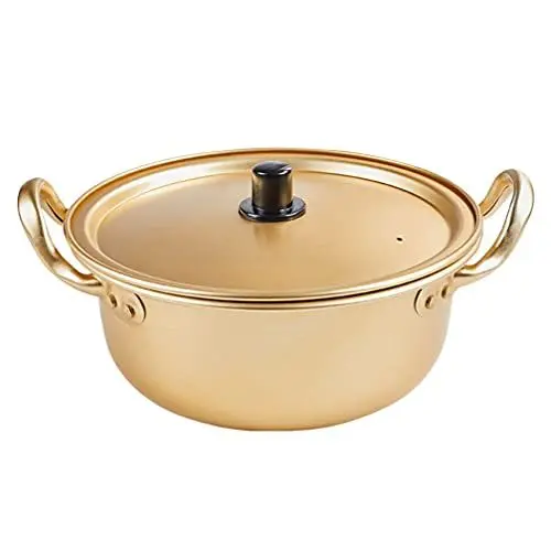 Produktbild: Cabilock 1stk Koreanischer Instant-nudeltopf Koreanischer Topf Pasta Topf Schnelle Nudeln Herd Metallsuppe Korea Noodle Pot Kitchen Soup Pot Nudel Kochen Topf Südkorea Aluminium Baby