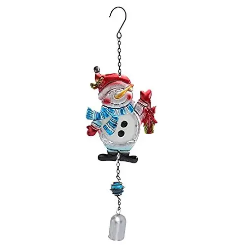 Produktbild: Cabilock 1stk Windspiele Schneemann Windspiel Weihnachtstürhänger Gartendeko Windglocke Weihnachtswindglocke Schneemänner Windglocke Schmiedeeisen（Zufällige Stile）