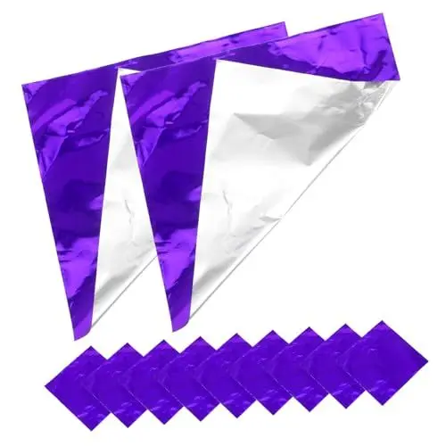 Produktbild: Cabilock 200 Stück Aluminiumfolie Schokoladenfolie Bonbonpapier Zum Verpacken Von Süßigkeiten Elegantes Vielseitiges Geschenkpapier