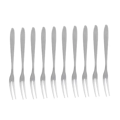 Produktbild: Cabilock 20St praktische Kuchengabeln party sachen party supplies tischdeko esstisch liebe Fruchtgabel Spieße für Fruchtspieße Abs Dessertgabeln mit Zähnen Obstgabeln aus Edelstahl