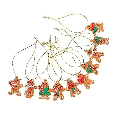 Produktbild: Cabilock 2 Sets Robuster Lebkuchenmann-Christbaumschmuck Einzigartige Weihnachtsdekoration Hängende Dekorationen Festliche Wohnkultur 10 Stück * 2