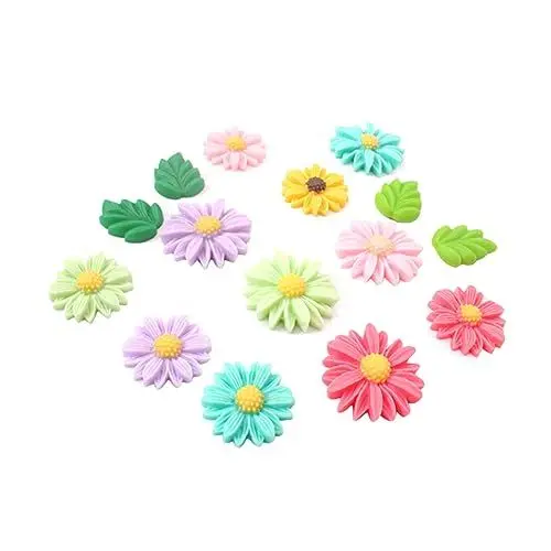 Produktbild: Cabilock Blumenförmige Harzaufkleber 20 Stück Magnetisch Gänseblümchen Sonnenblumen Für Zuhause Küche Metall Kühlschrank