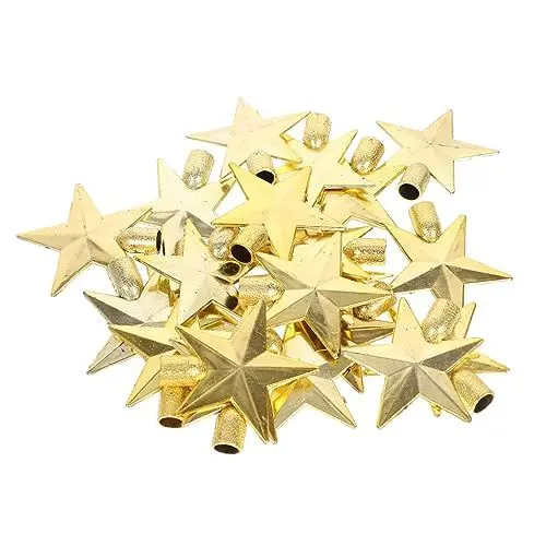 Produktbild: Cabilock 6 cm Goldene Christbaumspitze Stern 20 Stück Baumstern-Ornamente Für Weihnachtsdekoration