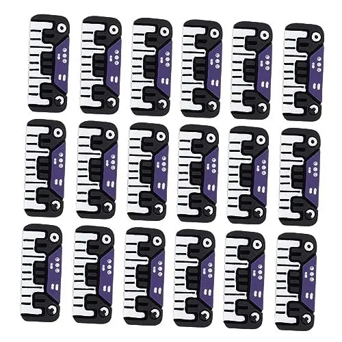 Produktbild: Cabilock 20st Zubehör Für Mini-Instrumente Spielhausmöbel Digitales Klavier Dekor Miniatur-Musikinstrument Mini-Piano-Modell Drehleier-Instrument Szenenmöbel Harz Kind Sahnekaugummi Gitarre