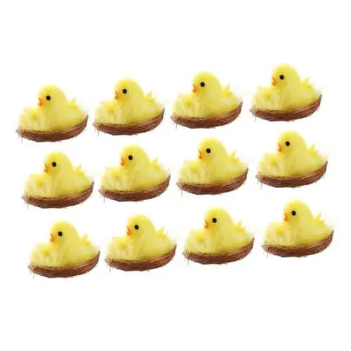 Produktbild: Cabilock 24 Stück 1 Karton Osterküken osterspielzeuge Easter Toys Easter Presents geldgeschenke zu Ostern Plüschtiere künstliches para gelbe Mini-Küken lustige Requisiten Plastik