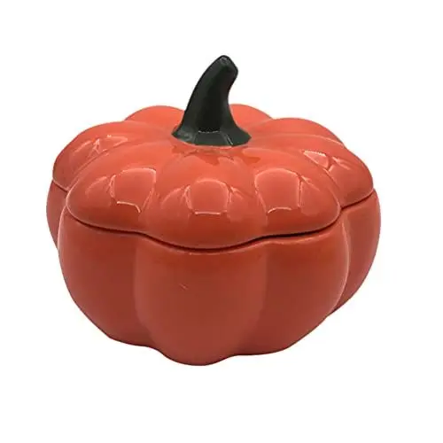 Produktbild: Cabilock 2Set Halloween Kürbis Schüssel Gemüse Keramik Suppe Schüssel Dessert Schüssel mit Deckel für Halloween Kürbisse Party Accent
