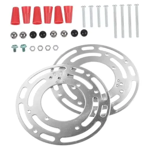 Produktbild: Cabilock 2St Deckenpaneel-Kombination Beleuchtungskörper Kronleuchter Zubehör Kronleuchter-Hardware LED-Licht ceiling light deckenlamp Deckenleuchte Lichthalterungen Rostfreier Stahl Silver