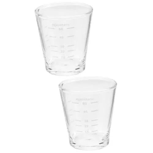 Produktbild: Cabilock 2St Espressotasse klare Kaffeetasse tragbare Kaffeetasse Kaffeebecher Glasbecher Messbecher für Flüssigkeiten Trink Gläser Getränkebecher im Büro Kaffeetasse aus Glas Haushalt