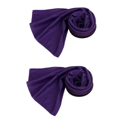 Produktbild: Cabilock 2St Fitness-Handtuch chillen Cooling schwimmting Kühltuch Humidity abkühlung eiskalte Tücher Fitness-Yoga-Handtuch Mikrofasertuch handtücher Zubehör Reise kaltes Handtuch Violett