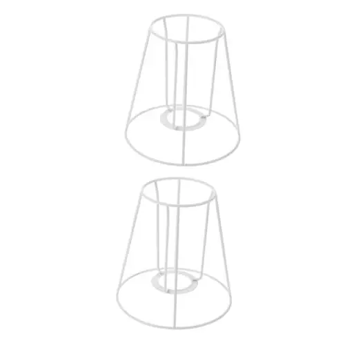 Produktbild: Cabilock 2stücke Metall Lampenschirm Rahmen Diy Für Tischlampe Und Stehlampe Stabiler Lampenschirm Halter Installieren Für Kreative Projekte Und Individuelles Design