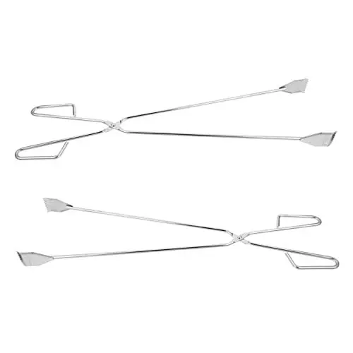 Produktbild: Cabilock 2St Holzkohleclip Pinzette für Brennholz Holzofenzange Kinderstuhl Steakzange draussen fireplace tools kaminwerkzeug Hochleistungszange Outdoor-Indoor-Zange Grill Herd Gurken Stahl