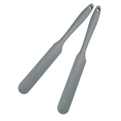 Produktbild: Cabilock 2St Silikonspatel kleine Kuchenform Mini-Muffinblech verstellbarer Messlöffel wok spatel raclette buttercreme spachtel Kuchenspatel für den Haushalt Küchenversorgung Kieselgel Grey