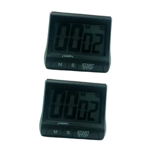 Produktbild: Cabilock 2St Zeitschaltuhr elektronisch The Cook die köchin die Crackers keksausstecher Nikolaus kleine Digitale Zeitschaltuhr Eieruhr für Kinder Küchenuhr Elektronischer Küchentimer Black