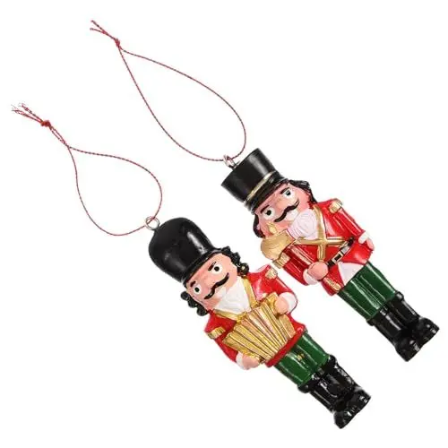 Produktbild: Cabilock Weihnachts-nussknacker-Dekorationen 2 Stück Kunstharz Hängende Ornamente Einzigartiges Dekoratives Handwerk Für Zuhause