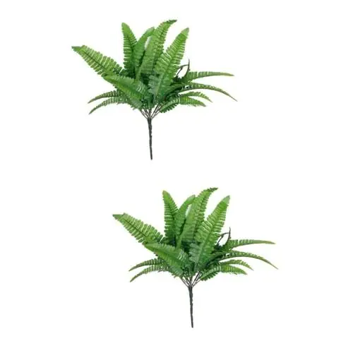 Produktbild: Cabilock 2stücke Künstliche Farnpflanze Aus Kunststoff Hauptäste Mit Blättern Für Hochzeits Und Wohnraumausstattung Grünes Deko-Element Für Vasen Oder Blumenarrangements
