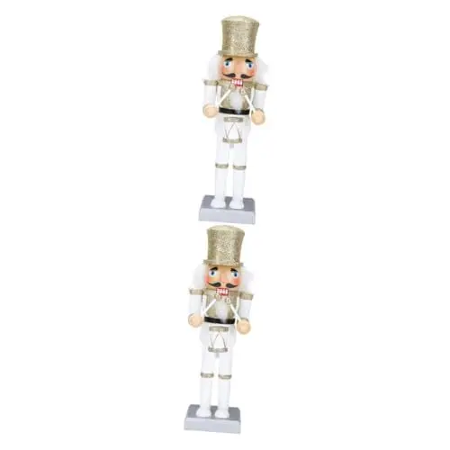 Produktbild: Cabilock 2 Stück Nussknacker-Soldat-Ornamente Aus Holz Nussbaum-Puppen- Desktop-weihnachtsschmuck Geburtstagsdekor Wohnkultur