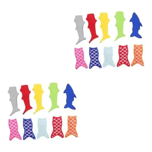 Produktbild: Cabilock 2 Sätze Am Stiel-set Gefrier- Am Stiel-halter Am Stiel-ärmel Gefrierschrank-pop-ärmel Wiederverwendbare Popsicle-hüllen Eisstangenhalter Gefrierbeutel Stoff 10 Stück * 2