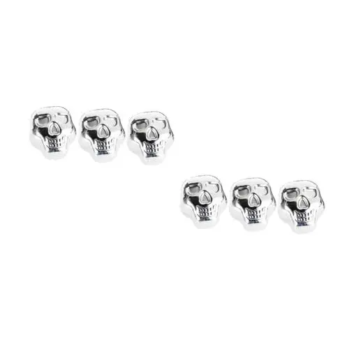 Produktbild: Cabilock 2sets Eiswürfel Whisky S Schädel Form Reusable Edelstahl Bar Hause 3 Stücke * 2