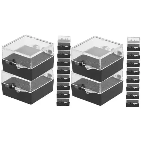 Produktbild: Cabilock 2 Sätze Musterbox Schmuckvitrine Schmuckaufbewahrungsbox Präsentationsbox Schmuckkoffer Emaille-pin-anzeige Pin Vitrine Anstecknadeletui Broschenvitrine Schwamm 10 Stück * 2