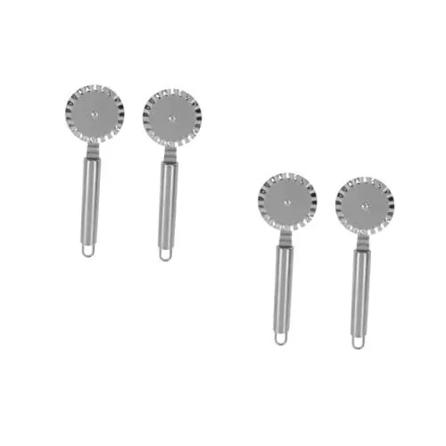 Produktbild: Cabilock 2 Sätze Roller-pizzaschneider Pizzaradschneider Pizzaheber Tortenspatel Pizzaschneiderrad Pizza- Käse-pizza Backwerkzeuge Käseschneider Silver 430er Edelstahl 2 Stück * 2
