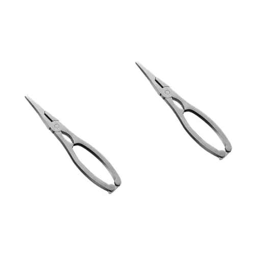 Produktbild: Cabilock 2 Stk Krabbenscheren aus Edelstahl küchenhelfee الحفظ الميسر Nuss öffnen Gadget Krabbenfressklammer zwiebelschneider Verbandrasur Werkzeuge zum Öffnen von Meeresfrüchten Silver