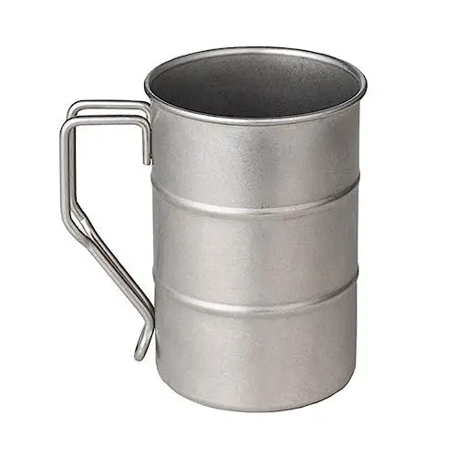Produktbild: Cabilock 2 Stk Retro-Bierkrug biergläser bierbecher trinkgläser masskrugband bier Camping-Kaffeetasse Picknick-Weinbecher Wasserbecher Campingbecher im Freien Edelstahl 304 Silver