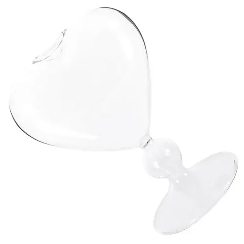 Produktbild: Cabilock 2 Stk Weinglas in Herzform herzförmiger Weinbecher klare Gläser Toastbecher zur Hochzeit Weingläser küchenmaschiene Whisky-Gläser Cocktailgläser Partyweinbecher Mousse-Eisbecher