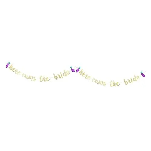 Produktbild: Cabilock 2 Stk hochzeitsfeier ziehen flagge hochzeitsdeko hochzeitslaken Hochzeitsgirlande Ammer Engagement hängende Ammer Dekor lustiges Banner Briefbanner aus Papier Buchstabe schmücken