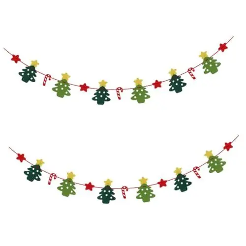 Produktbild: Cabilock Merry Christmas Girlande 2 Stück 3 Weihnachtsgirlanden Weihnachtsbanner Dekorationen Weihnachtsflagge Weihnachtsdekoration Dekorative Gegenstände Weihnachten Weihnachts Girlande