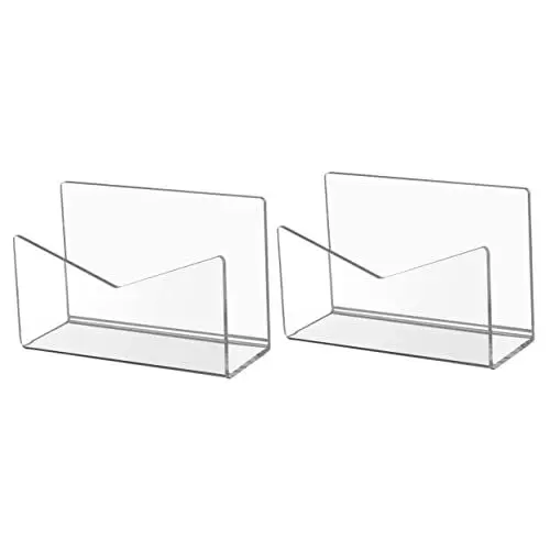 Produktbild: Cabilock Tischständer 2 Stück Ständerhalter Durchsichtig Praktische Aufbewahrung Desktop-Broschüren Einfache Tischplatte Bücherregal Literatur Aktenordner Schreibtisch Broschüren Display