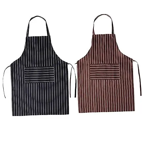 Produktbild: Cabilock 2pcs Chef Schürze Küche Öldicht Arbeits Schürze Für Kochen Home Server Mode Streifen