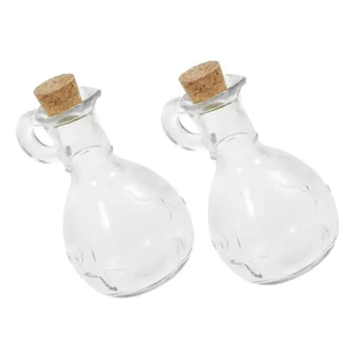 Produktbild: Cabilock Saucenspender Glasflasche 2er-set Holzdeckel Ölflasche Küchengewürzhalter – Spill