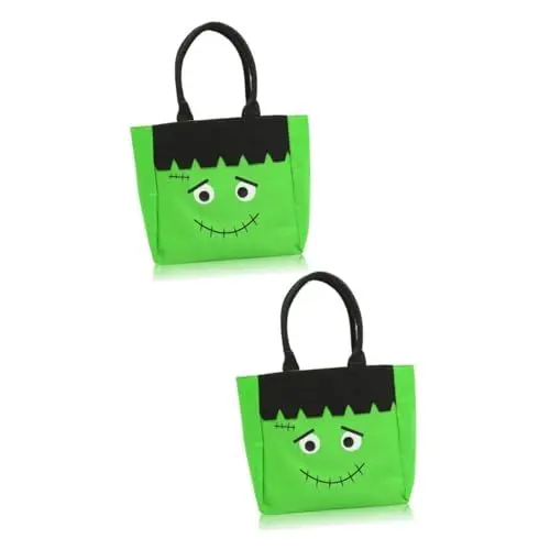 Produktbild: Cabilock 2 Stück Halloween Handtasche Großes Fassungsvermögen Kreative Tragetasche Niedliche Umhängetasche Taschen Für Kinder Packtasche Halloween Goodie Halloween Geschenktüten